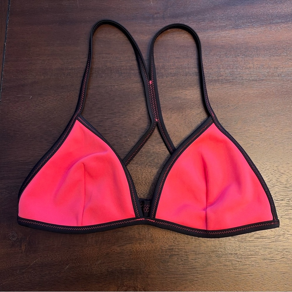 Victoria's Secret Black and Pink Triangle Bralette